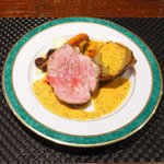 プールトワ - ランチコース 1620円 の豚肩ロース肉のロースト