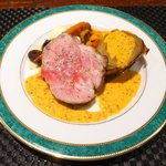 プールトワ - ランチコース 1620円 の豚肩ロース肉のロースト