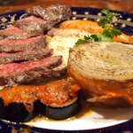 プールトワ - ランチコース 1820円 の希少部位、牛イチボ肉のステーキ