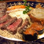 プールトワ - ランチコース 1820円 の希少部位、牛イチボ肉のステーキ