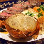 プールトワ - ランチコース 1820円 の希少部位、牛イチボ肉のステーキ