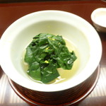 天神橋 青木 - 煮物（蕪、ちじれほうれん草）