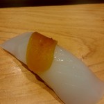 鮨 和さび - スミイカ　カラスミ乗せ