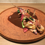 ラチュレ - 2週間熟成のベカスのロティ、スープのようなソースサルミ、強めの燻製のかます