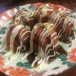 酒房 武蔵 - 揚げたこ焼き。焼いて揚げたやつ。