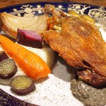 プールトワ - ランチコース 1920円 の鴨もも肉のコンフィー