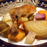 プールトワ - ランチコース 1920円 の鴨もも肉のコンフィー