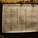 Ostaria AL Diavolo E L'aquasanta - 店外メニュー