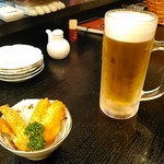 ちょっとここん亭 - 生ビールとお通し手羽先