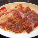 Yakiniku Reimen Yamanakaya - ランチ　選べるお肉の元気カルビ＆牛タンさがり