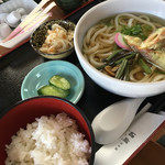 神納 - ちくわ天うどん定食(600円）