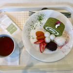 カフェ・ディ・フェスタ - 抹茶 桜クリームロールの空中写真 2016/03/24