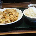 南京路 - 肉玉定食のライス大盛り(税込700+100円)