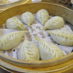 盛園絲瓜小籠湯包 - 「花菇素餃」花椎茸の蒸し餃子：140(TWD)＝500円