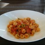 ヴィーテ - 鱈とグリーンオリーブのトマトソースのトロットレ　2017.1