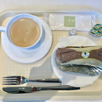 カフェ・ディ・フェスタ - チョコバナナオムレット、アメリカンコーヒーの空中写真 2016/03/02