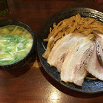 麺屋 京介 - 鷄白湯つけめん（塩）＋たまちゃ、メンマ
