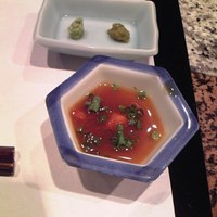 鉄板焼 ふじた - [料理] 山葵･柚子胡椒･ポン酢醤油
