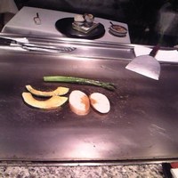 鉄板焼 ふじた - [料理] 焼き野菜:グリーンアスパラ･南瓜･大和芋 ①