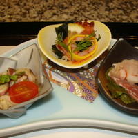 鉄板焼 ふじた - [料理] 前菜３種 全景♪ｗ
