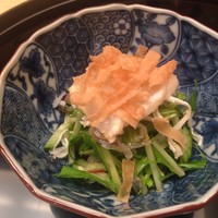正月屋吉兆 新宿伊勢丹 - ふぐ皮のサラダ Jan/2017