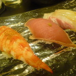 江戸前鮨と鶏 和暖 - 握り3貫