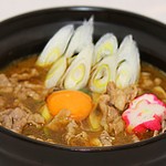 牛鍋うどん 楽 - クセになる味！カレー牛鍋うどん