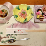 先付はあん肝から始まります