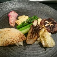 鉄板焼 下野 - 玉ねぎ、舞茸、椎茸、チコリー、じゃがいも、
                  赤カブ、 スティックセニョール