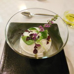 ポエシア - 白子のエスプーマと白子のポッシェ　醤油のジュレ添え