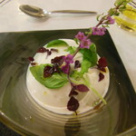 ポエシア - 白子のエスプーマと白子のポッシェ　醤油のジュレ添え