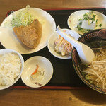 風 - アジフライ定食 ラーメン付き