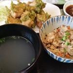 みつぼし - アーサ入りから揚げ定食