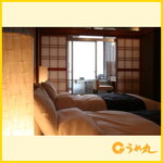 うめ丸旅館 - カップルに人気の宿泊部屋、客室露天の洋室タイプ