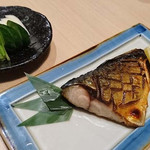 魚ひろ - 2017/1 寒鯖一夜干し焼き･お新香盛り