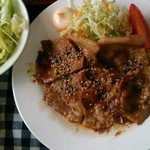 Kafe Kura - 以前ためた豚肉の生姜焼きランチ