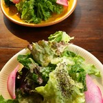 caféくりの実 - セットのサラダ