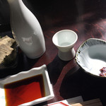 神田まつや - 御酒（700円）と蕎麦味噌