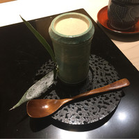 西麻布 いちの - 下仁田ネギのピュレ入りの茶碗蒸し、白トリュフをかけて