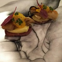 L'Octave Hayato KOBAYASHI - (2017年1月　訪問)北海道産牡蠣、木苺のパン、キタアカリのピュレ。メイン食材は季節に因り変わるものの定番化してきたかも＾＾