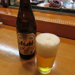 よし寿司 - 瓶ビール(中瓶) 590円(税別)