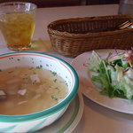 ファイブスター - ランチのスープとサラダ