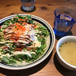 kawara CAFE＆DINING -FORWARD- - タコライスのセット。スープ付き。