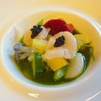バンケット - 温野菜と帆立、レタスソース！