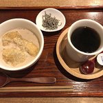 町家喫茶 三宅商店 - 白ぜんざい(3.5)とホットコーヒー