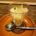 日本橋 蕎ノ字 - 島田のネーブルオレンジを使ったグラニテ