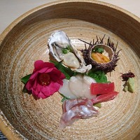 割烹 武田 - 明石昼網の造り盛り合わせ