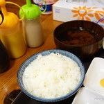 まかない亭 - 2016年10月　ご飯【250円】汁わん（しじみの赤だし）【150円】