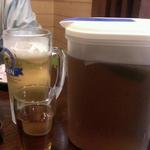 さんきらく - 生ﾋﾞｰﾙ 480円          麦茶ｻｰﾋﾞｽ