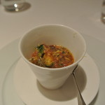 リストランテ カノフィーロ - 平取牛モツ、芽キャベツ、レモン